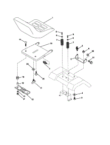 Seat Assembly parts for Craftsman Front-Engine Lawn Tractor 917271831 from AppliancePartsPros.com