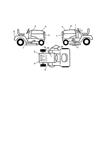 Decals parts for Craftsman Front-Engine Lawn Tractor 917271831 from AppliancePartsPros.com