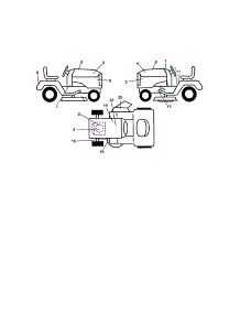 Decals parts for Craftsman Front-Engine Lawn Tractor 917271832 from AppliancePartsPros.com