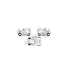 Decals parts for Craftsman Front-Engine Lawn Tractor 917271842 from AppliancePartsPros.com