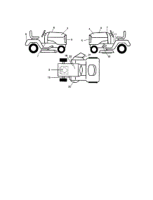 Decals parts for Craftsman Front-Engine Lawn Tractor 917271850 from AppliancePartsPros.com