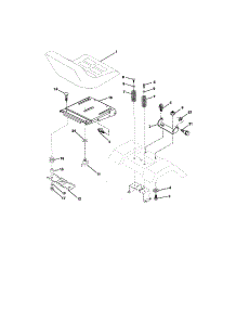 Seat Assembly parts for Craftsman Front-Engine Lawn Tractor 917271861 from AppliancePartsPros.com
