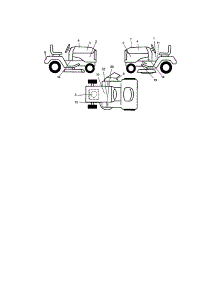 Decals parts for Craftsman Front-Engine Lawn Tractor 917271920 from AppliancePartsPros.com