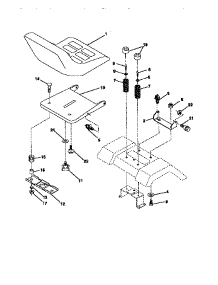 Seat Assembly parts for Craftsman Front-Engine Lawn Tractor 917272011 from AppliancePartsPros.com
