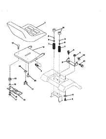 Seat Assembly parts for Craftsman Front-Engine Lawn Tractor 917272020 from AppliancePartsPros.com