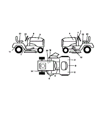 Decals parts for Craftsman Front-Engine Lawn Tractor 917272020 from AppliancePartsPros.com