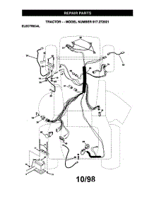 Electrical parts for Craftsman Front-Engine Lawn Tractor 917272021 from AppliancePartsPros.com