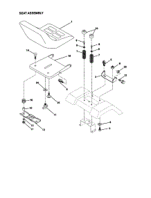 Seat Assembly parts for Craftsman Front-Engine Lawn Tractor 917272040 from AppliancePartsPros.com