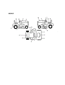 Decals parts for Craftsman Front-Engine Lawn Tractor 917272040 from AppliancePartsPros.com