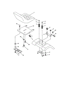 Seat Assembly parts for Craftsman Front-Engine Lawn Tractor 917272054 from AppliancePartsPros.com