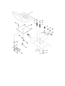 Seat Assembly parts for Craftsman Front-Engine Lawn Tractor 917272055 from AppliancePartsPros.com