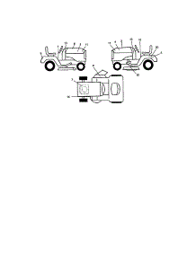 Decals parts for Craftsman Front-Engine Lawn Tractor 917272056 from AppliancePartsPros.com