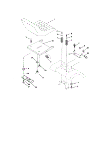 Seat Assembly parts for Craftsman Front-Engine Lawn Tractor 917272057 from AppliancePartsPros.com
