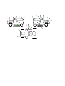 Decals parts for Craftsman Front-Engine Lawn Tractor 917272057 from AppliancePartsPros.com