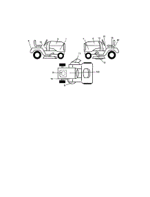 Decals parts for Craftsman Front-Engine Lawn Tractor 917272058 from AppliancePartsPros.com
