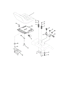 Seat Assembly parts for Craftsman Front-Engine Lawn Tractor 9172720601 from AppliancePartsPros.com