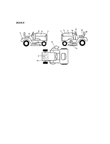 Decals parts for Craftsman Front-Engine Lawn Tractor 917272063 from AppliancePartsPros.com