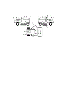 Decals parts for Craftsman Front-Engine Lawn Tractor 917272064 from AppliancePartsPros.com