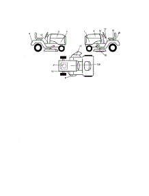 Decals parts for Craftsman Front-Engine Lawn Tractor 917272067 from AppliancePartsPros.com