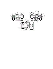 Decals parts for Craftsman Front-Engine Lawn Tractor 917272070 from AppliancePartsPros.com