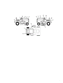 Decals parts for Craftsman Front-Engine Lawn Tractor 917272072 from AppliancePartsPros.com