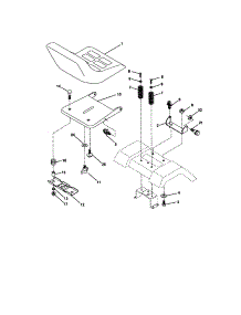 Seat Assembly parts for Craftsman Front-Engine Lawn Tractor 917272080 from AppliancePartsPros.com