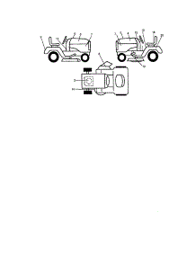Decals parts for Craftsman Front-Engine Lawn Tractor 917272082 from AppliancePartsPros.com