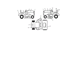 Decals parts for Craftsman Front-Engine Lawn Tractor 917272083 from AppliancePartsPros.com