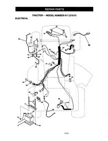 Electrical parts for Craftsman Front-Engine Lawn Tractor 917272121 from AppliancePartsPros.com