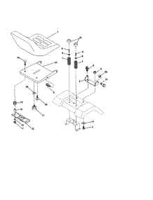Seat Assembly parts for Craftsman Front-Engine Lawn Tractor 917272121 from AppliancePartsPros.com