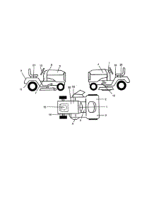 Decals parts for Craftsman Front-Engine Lawn Tractor 917272121 from AppliancePartsPros.com