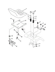 Seat Assembly parts for Craftsman Front-Engine Lawn Tractor 917272140 from AppliancePartsPros.com