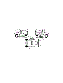 Decals parts for Craftsman Front-Engine Lawn Tractor 917272150 from AppliancePartsPros.com