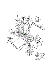 Mower Deck parts for Craftsman Front-Engine Lawn Tractor 917272150 from AppliancePartsPros.com