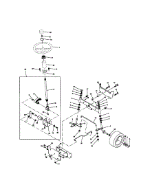Steering Assembly parts for Craftsman Front-Engine Lawn Tractor 917272190 from AppliancePartsPros.com