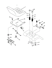 Seat Assembly parts for Craftsman Front-Engine Lawn Tractor 917272190 from AppliancePartsPros.com