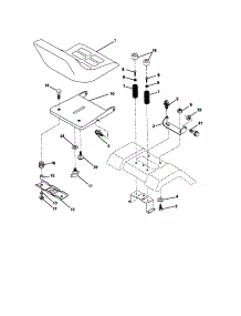 Seat Assembly parts for Craftsman Front-Engine Lawn Tractor 917272220 from AppliancePartsPros.com