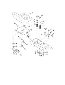 Seat Assembly parts for Craftsman Front-Engine Lawn Tractor 917272231 from AppliancePartsPros.com