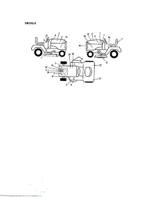 Decals parts for Craftsman Front-Engine Lawn Tractor 917272232 from AppliancePartsPros.com