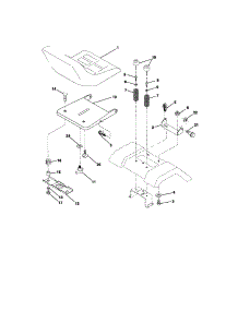 Seat Assembly parts for Craftsman Front-Engine Lawn Tractor 917272233 from AppliancePartsPros.com