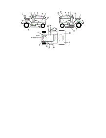 Decals parts for Craftsman Front-Engine Lawn Tractor 917272241 from AppliancePartsPros.com