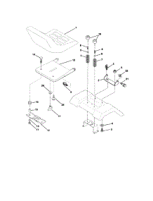 Seat Assembly parts for Craftsman Front-Engine Lawn Tractor 917272247 from AppliancePartsPros.com