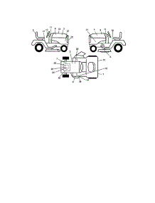 Decals parts for Craftsman Front-Engine Lawn Tractor 917272247 from AppliancePartsPros.com