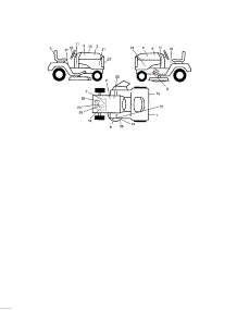 Decals parts for Craftsman Front-Engine Lawn Tractor 917272248 from AppliancePartsPros.com