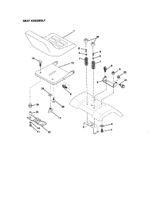 Seat Assembly parts for Craftsman Front-Engine Lawn Tractor 917272261 from AppliancePartsPros.com
