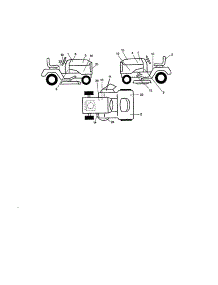 Decals parts for Craftsman Front-Engine Lawn Tractor 917272262 from AppliancePartsPros.com