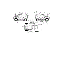 Decals parts for Craftsman Front-Engine Lawn Tractor 917272264 from AppliancePartsPros.com