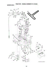 Mower Deck parts for Craftsman Front-Engine Lawn Tractor 917272350 from AppliancePartsPros.com