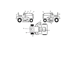 Decals parts for Craftsman Front-Engine Lawn Tractor 917272352 from AppliancePartsPros.com