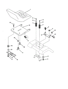Seat Assembly parts for Craftsman Front-Engine Lawn Tractor 917272353 from AppliancePartsPros.com